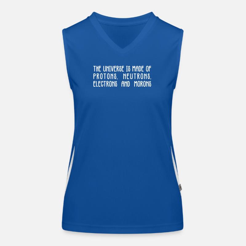 Univers Protons Neutrons Morons Tee Débardeur respirant contrasté Femme