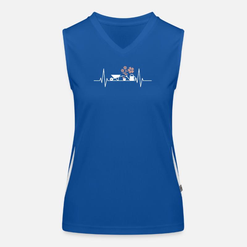 heartbeat Garten Gärtner Gärtner Funktionelles Kontrast-Tank Top für Frauen