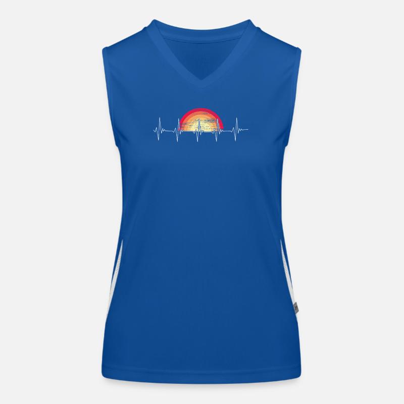 ECG vintage Amplitude Coucher de soleil Débardeur respirant contrasté Femme