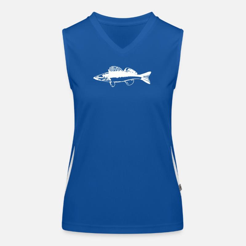  Fisch mit Wasserbewegung Funktionelles Kontrast-Tank Top für Frauen