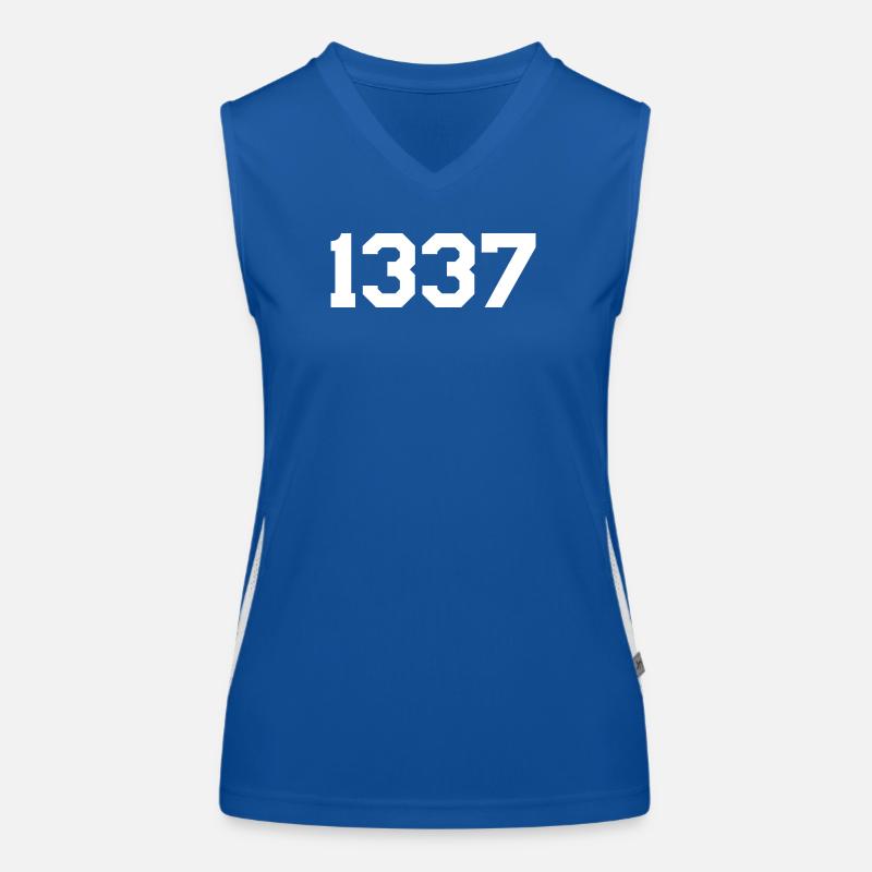 1337 – Conception de texte blanc Débardeur respirant contrasté Femme