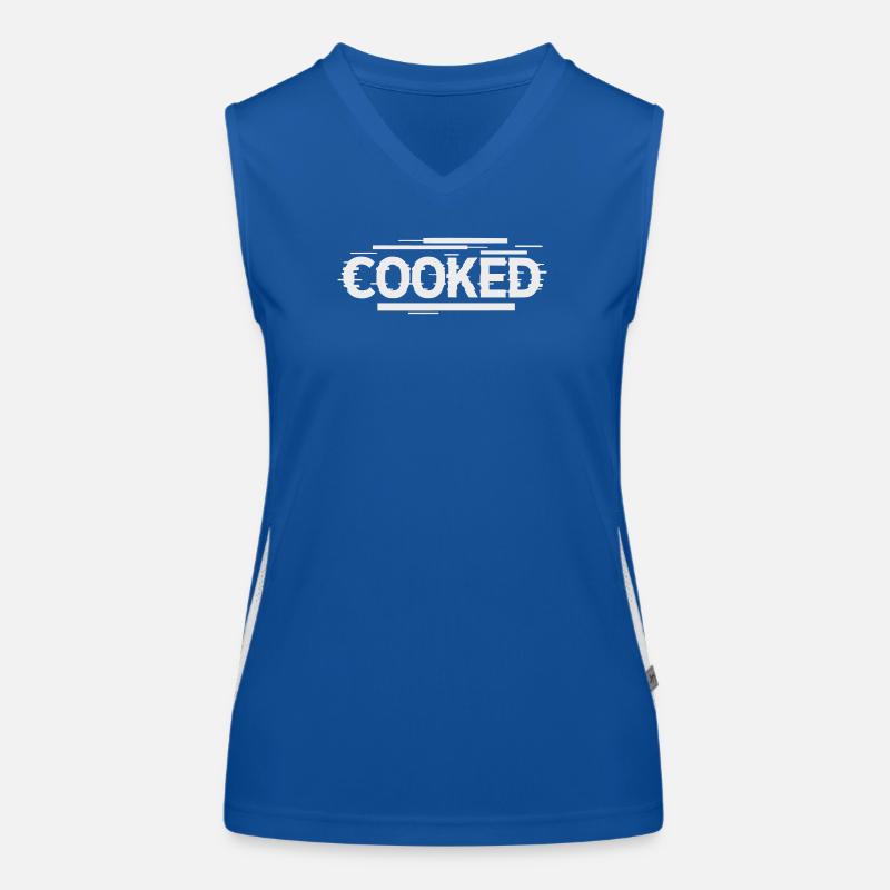 Cooked  - Selbstironische Schrift Funktionelles Kontrast-Tank Top für Frauen