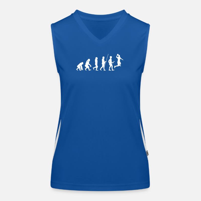 Techno Evolution Silhouetten Funktionelles Kontrast-Tank Top für Frauen