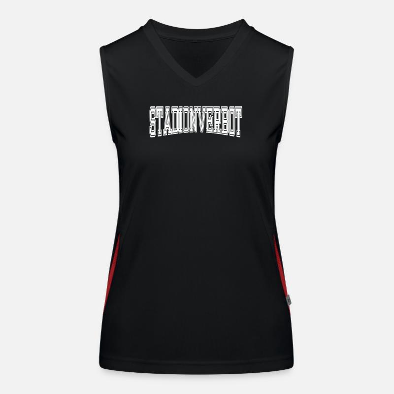 Interdiction de stade - design pour hooligans et ultras Débardeur respirant contrasté Femme