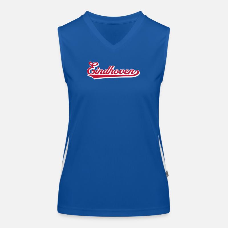 Eindhoven Script Stadtlogo Funktionelles Kontrast-Tank Top für Frauen