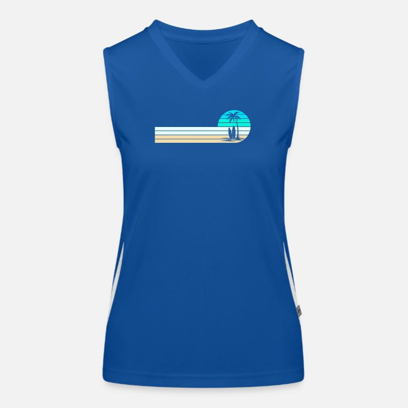 Beach skyline Women's Functional Contrast Tank Top
