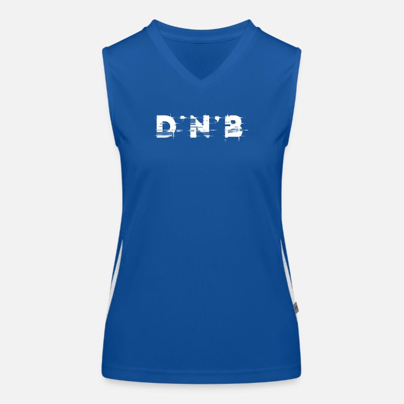 DnB design glitch, pour DJ EDM Techno House Débardeur respirant contrasté Femme