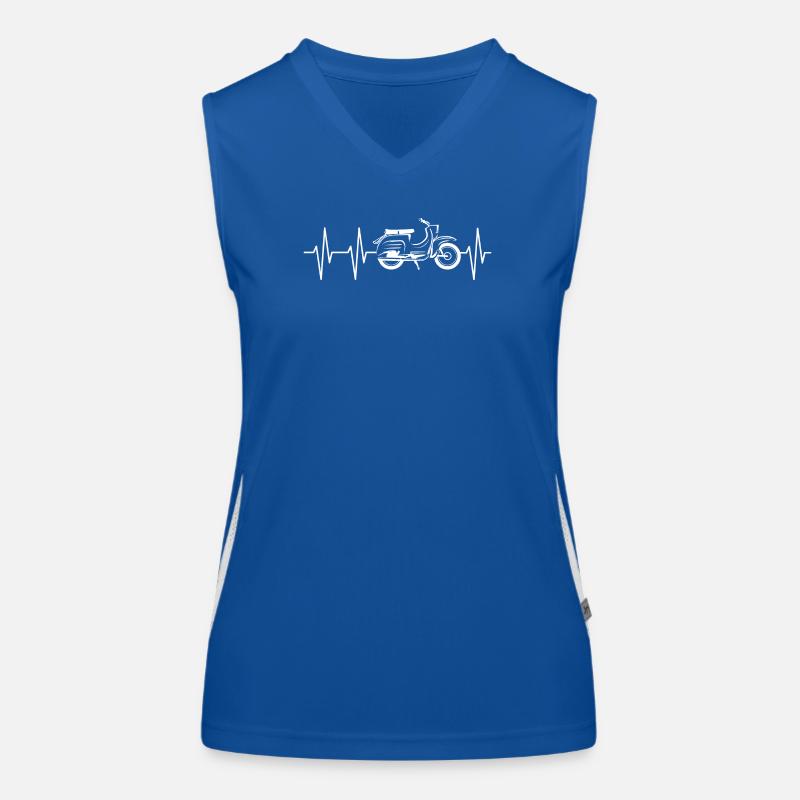 Simson Schwalbe Schwalbefahrer Heartbeat Pulse Women's Functional Contrast Tank Top