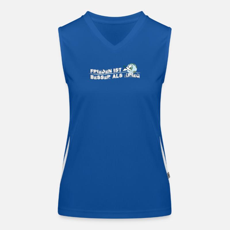 Frieden ist besser als Krieg | Peace is better Funktionelles Kontrast-Tank Top für Frauen