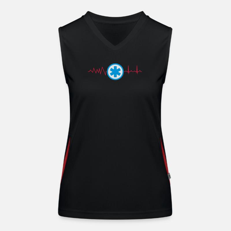 Icône uniforme de service ambulance Débardeur respirant contrasté Femme