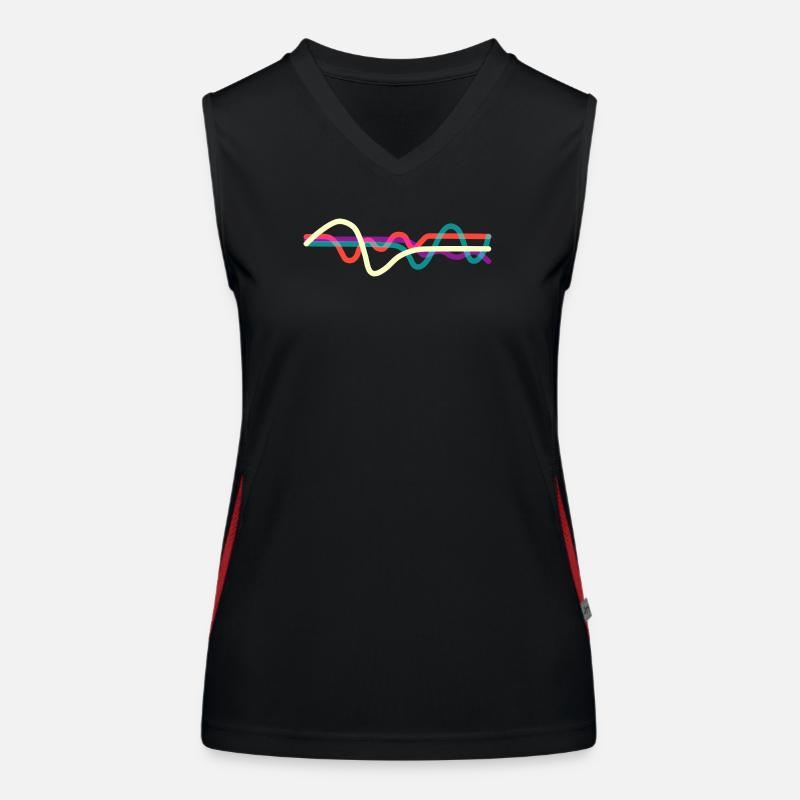 Lignes Débardeur respirant contrasté Femme