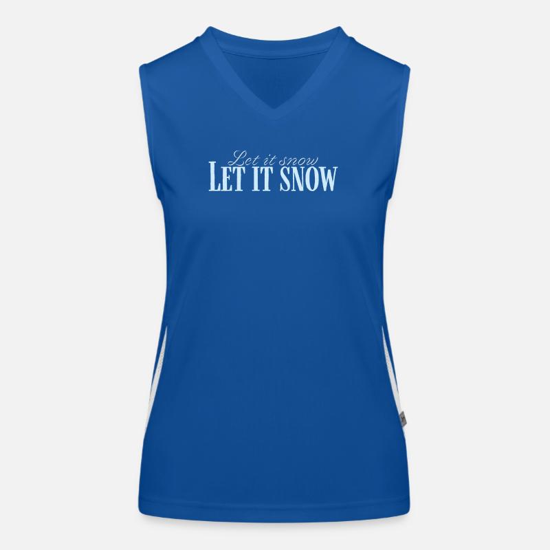 Let It Snow Drehbuch Eisblau Funktionelles Kontrast-Tank Top für Frauen