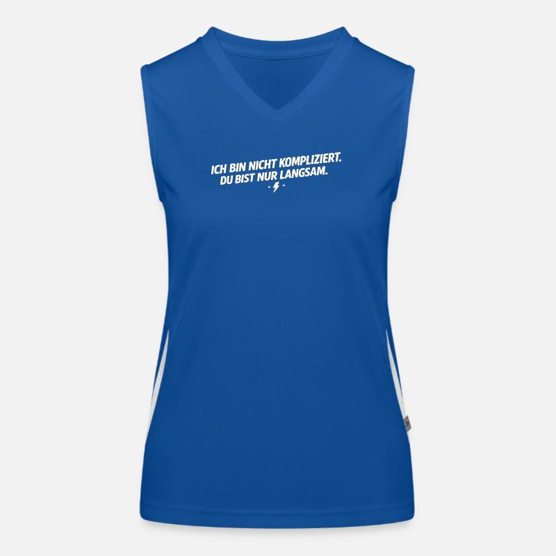 Ich bin nicht kompliziert - Du bist langsam Funktionelles Kontrast-Tank Top für Frauen
