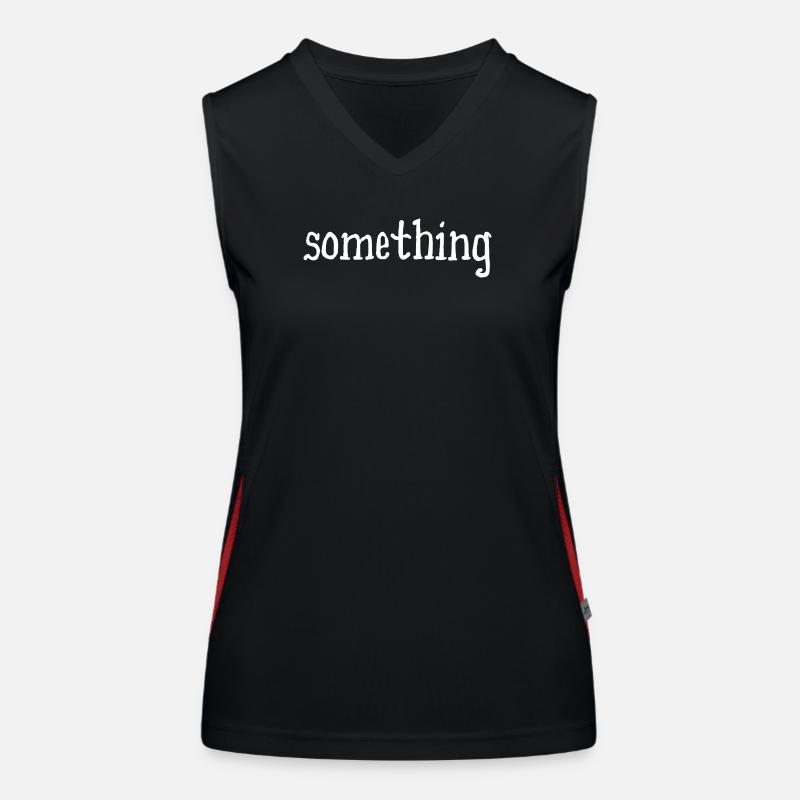 something - something - white Women's Functional Contrast Tank Top