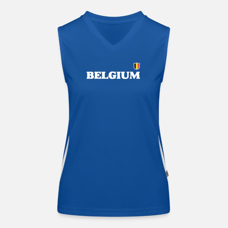 Belgium Flag Women's Functional Contrast Tank Top