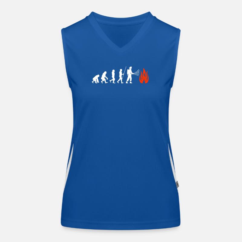Feuerwehr Evolution Feuerwehrmann Funktionelles Kontrast-Tank Top für Frauen