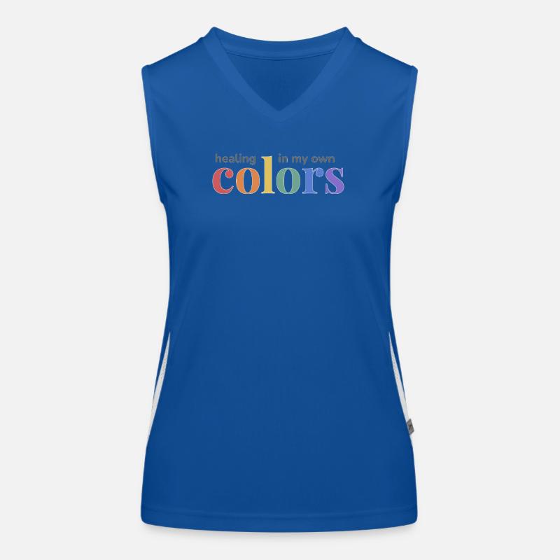 Pride Rainbow Design: Heilung in meinen eigenen Farben Funktionelles Kontrast-Tank Top für Frauen