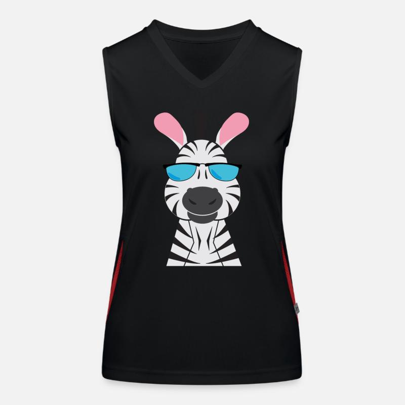 Zebra Funktionelles Kontrast-Tank Top für Frauen