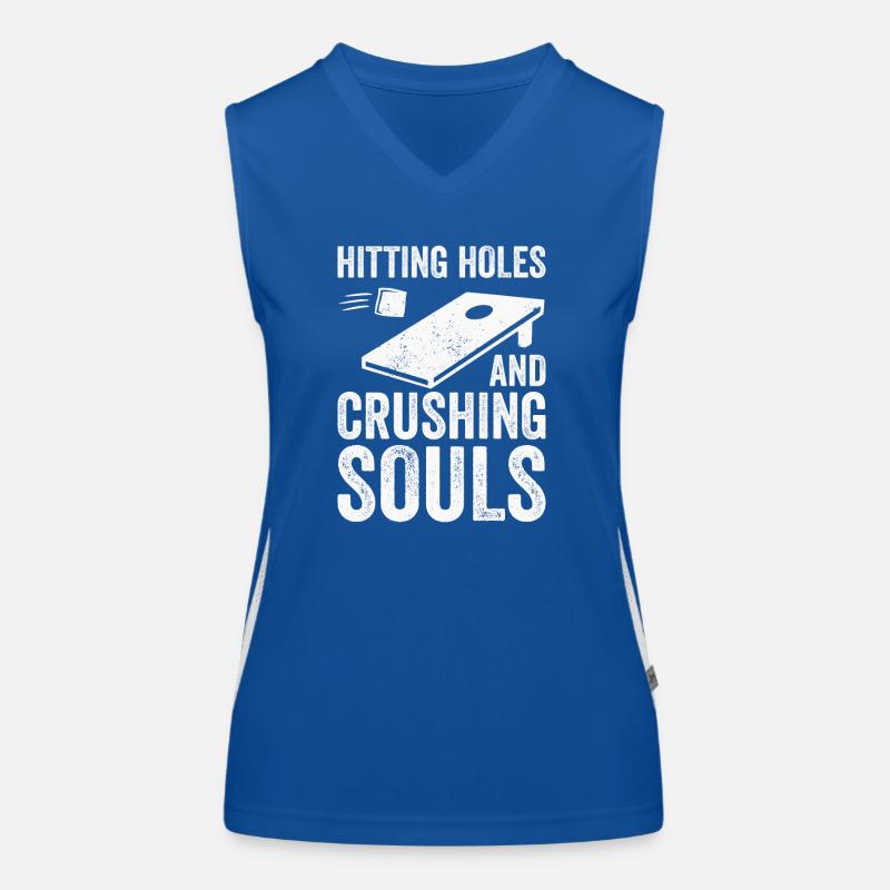 Cornhole Wurfspiel Funktionelles Kontrast-Tank Top für Frauen