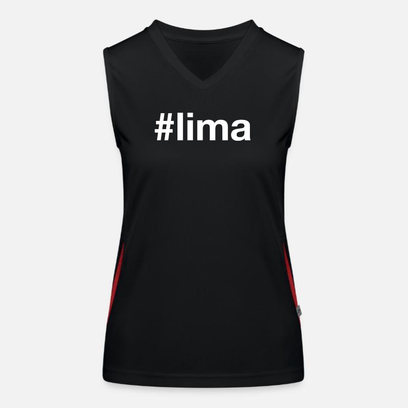 Hashtag Lima Pérou Débardeur respirant contrasté Femme