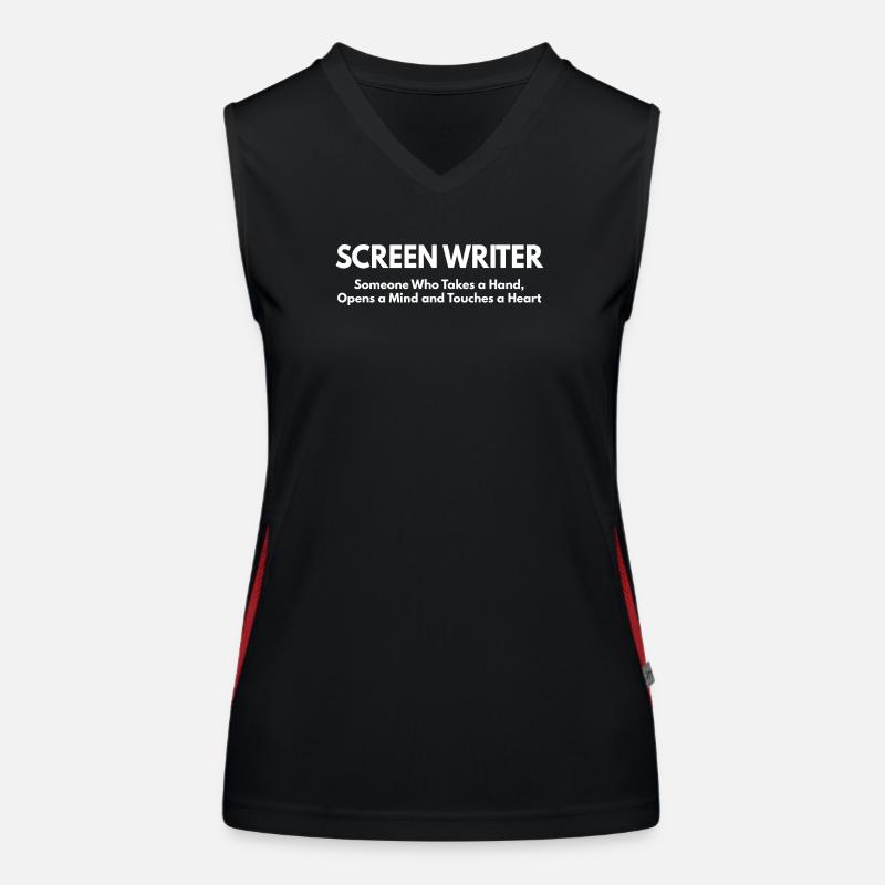 Screenwriter Noun Definition - Writer Gift Women's Functional Contrast Tank Top