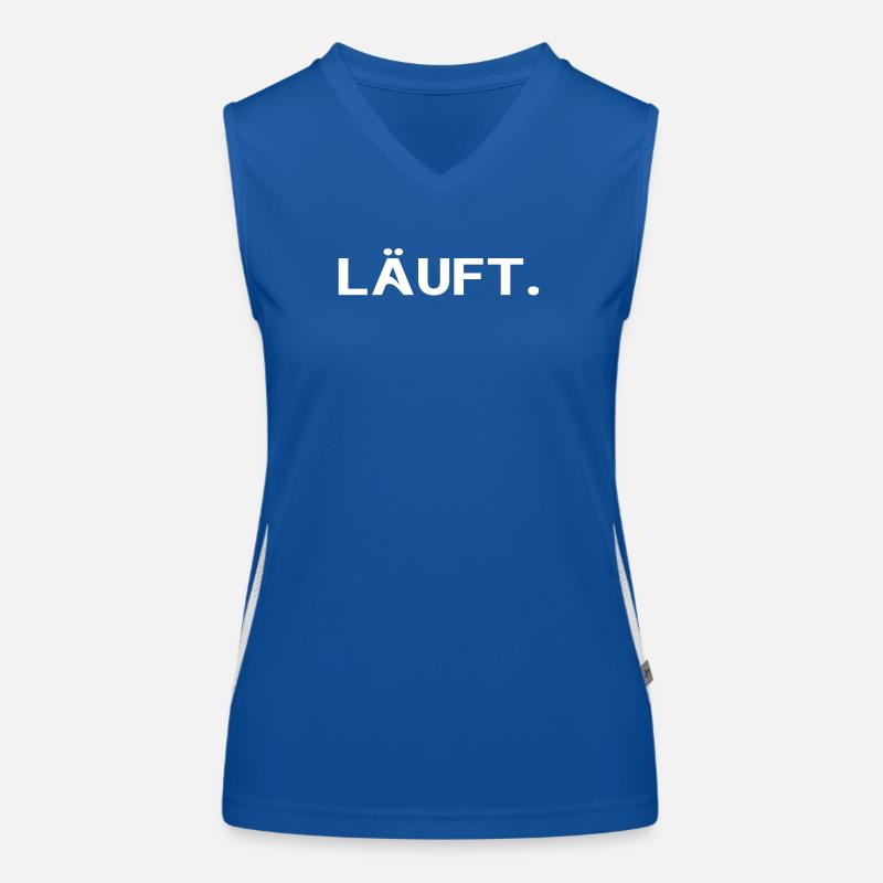 Läuft. Cooles Statement Minimal Trend Design Funktionelles Kontrast-Tank Top für Frauen