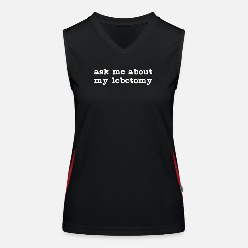 Provocative Text Graphics Retro Style - Women's Functional Contrast Tank Top - black/red