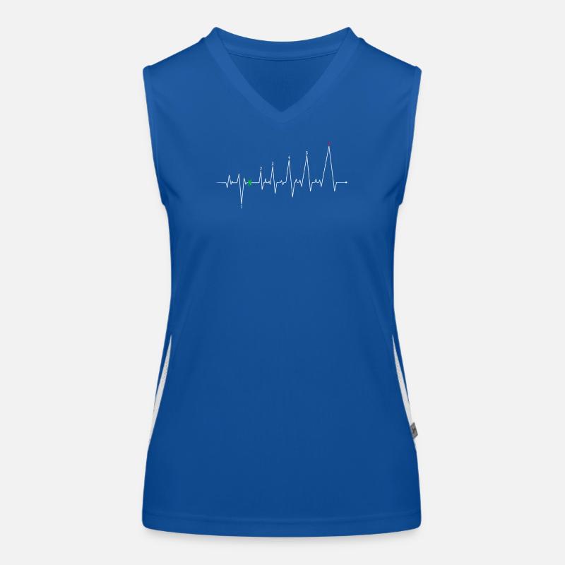 Neon-Herzschlag mit N Funktionelles Kontrast-Tank Top für Frauen