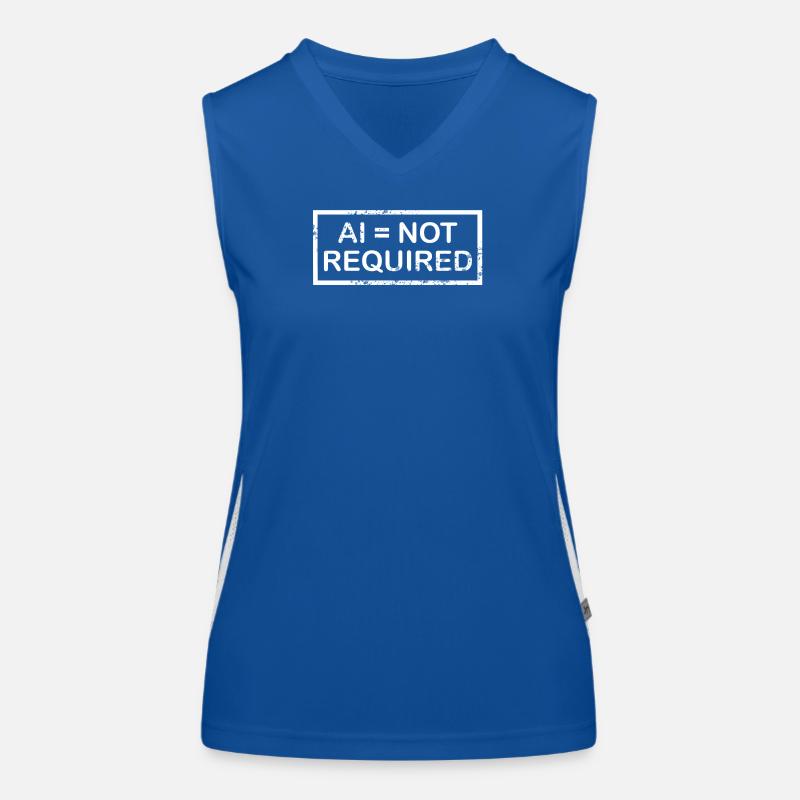 AI = not required (white) Funktionelles Kontrast-Tank Top für Frauen