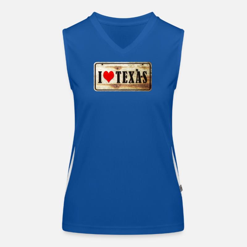 J'adore le Texas Débardeur respirant contrasté Femme