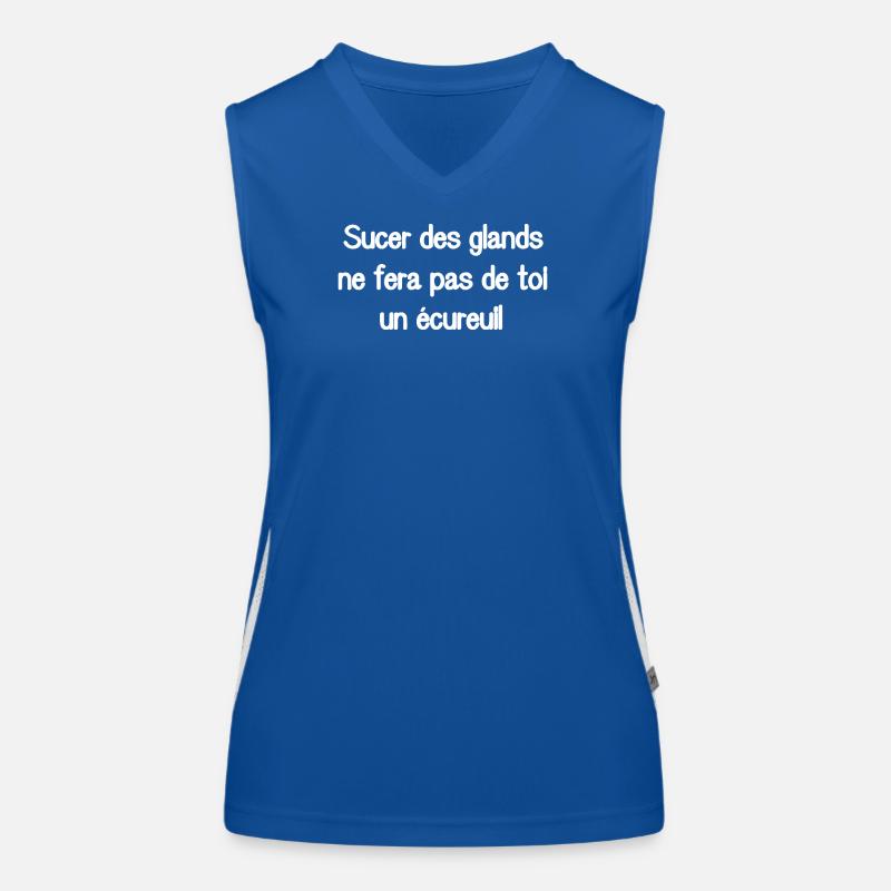 Das Lutschen an Eicheln wird dich nicht zum Eichhörnchen machen Funktionelles Kontrast-Tank Top für Frauen
