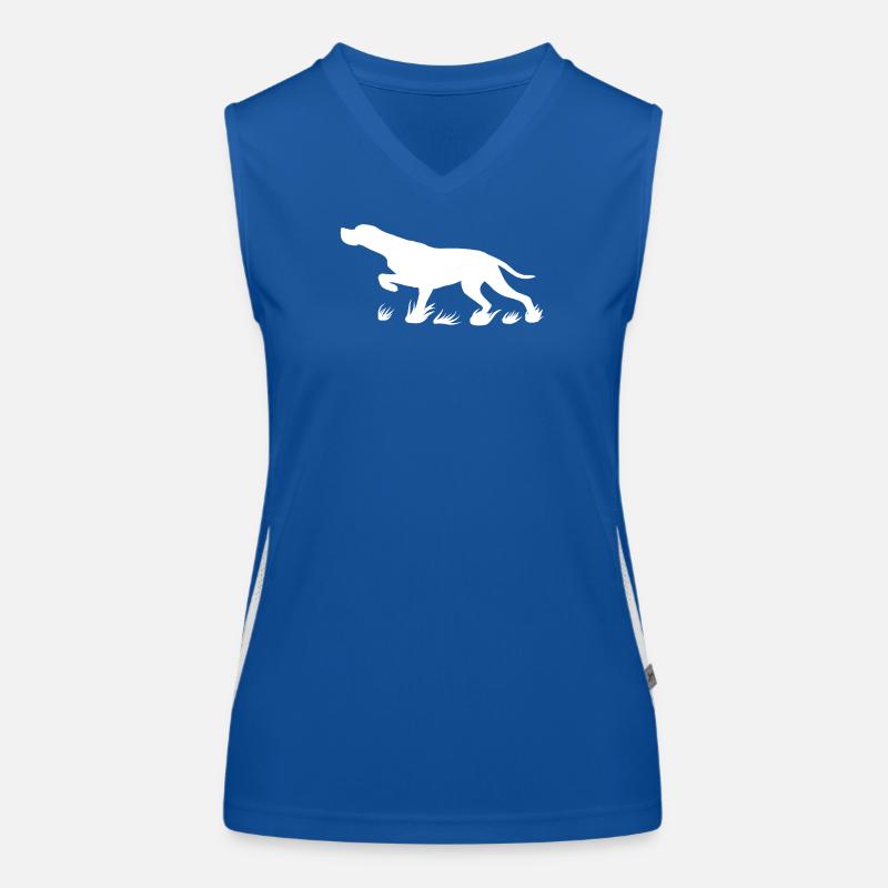 Pointer protruding (white) Women's Functional Contrast Tank Top