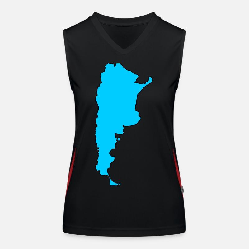 Argentina Map Women's Functional Contrast Tank Top