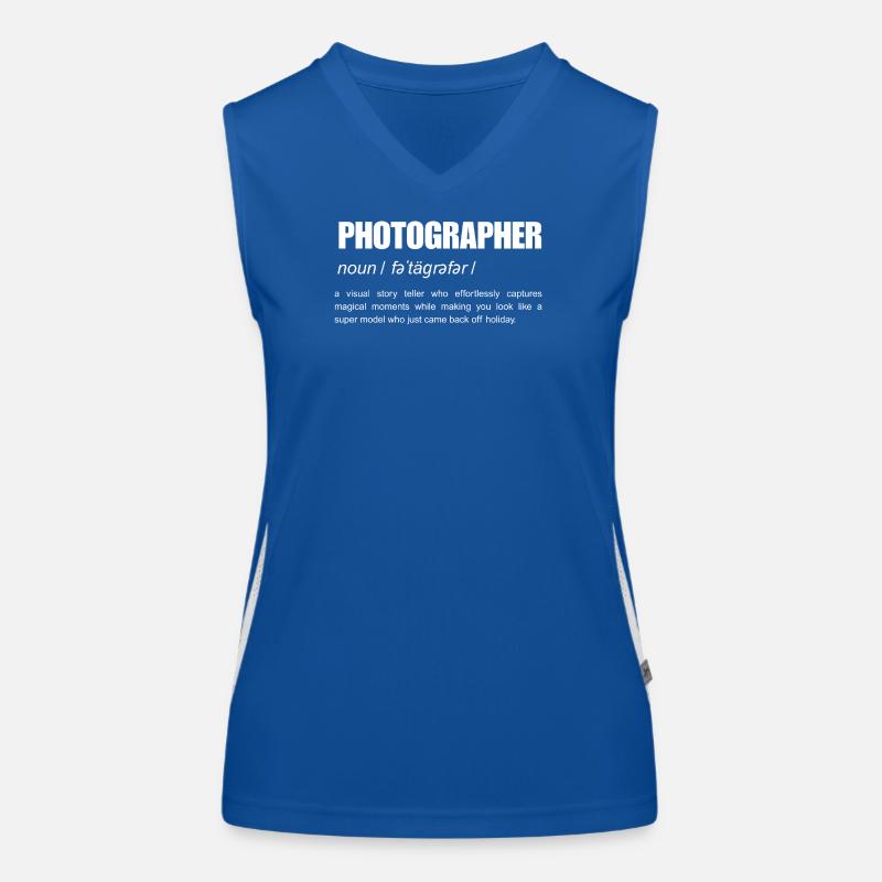 Fotografen-Definition eines lustigen Substantivs Funktionelles Kontrast-Tank Top für Frauen