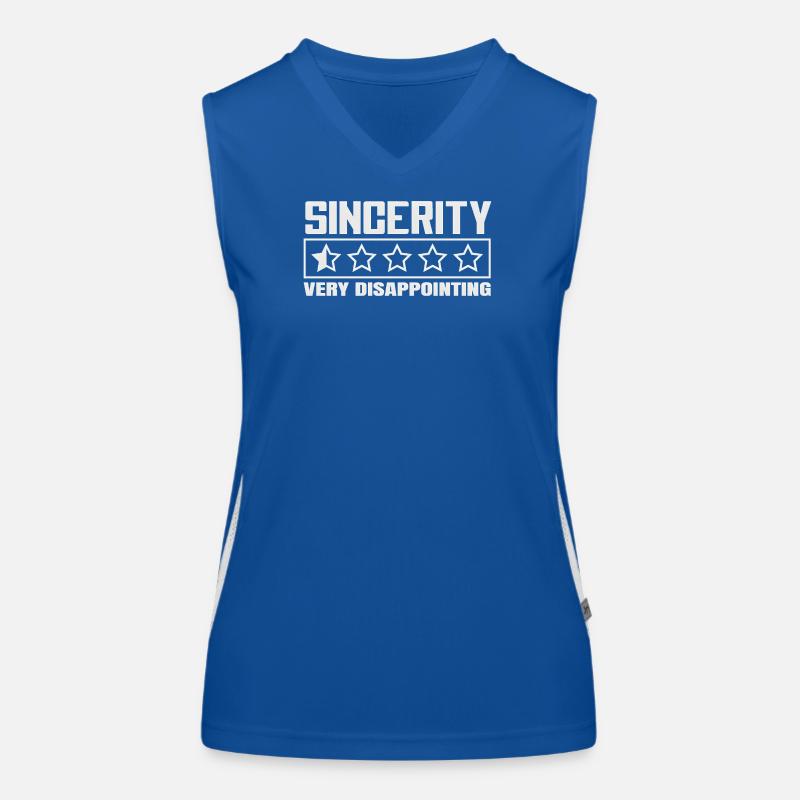 Critique de Sincerity 1 étoile : Conception sarcasme Débardeur respirant contrasté Femme