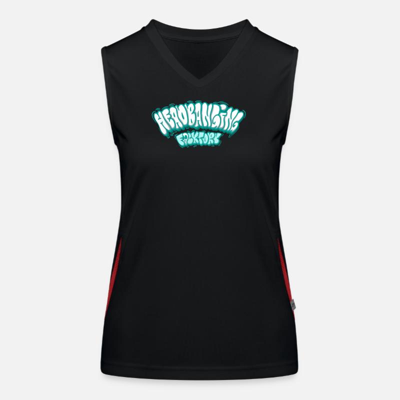 Headbanging graffiti Women's Functional Contrast Tank Top