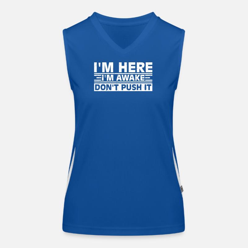 Awake Slogan Bold Typography Tee Women's Functional Contrast Tank Top