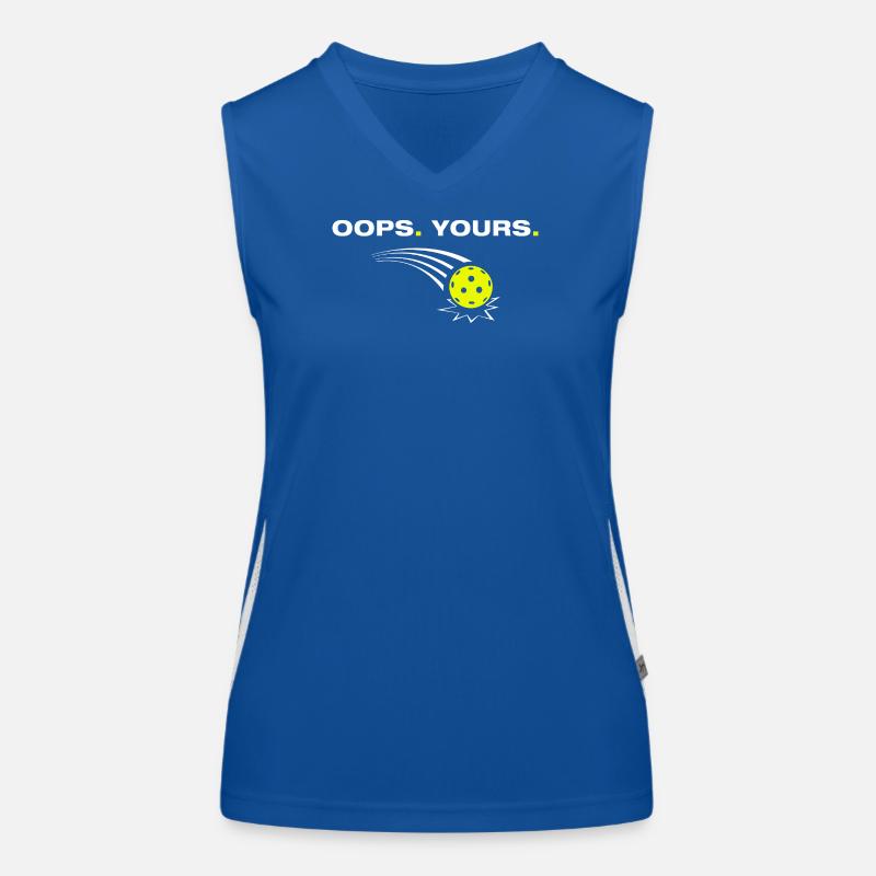 Oops yours funny pickleball player Women's Functional Contrast Tank Top
