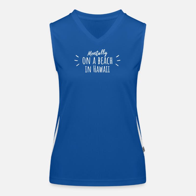 Mentally On A Beach In Hawaii Women's Functional Contrast Tank Top