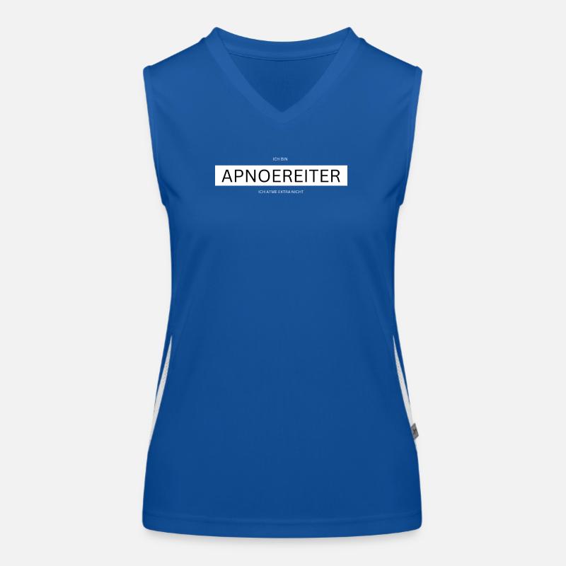 ApnoReiter: Atemloses Statement Funktionelles Kontrast-Tank Top für Frauen