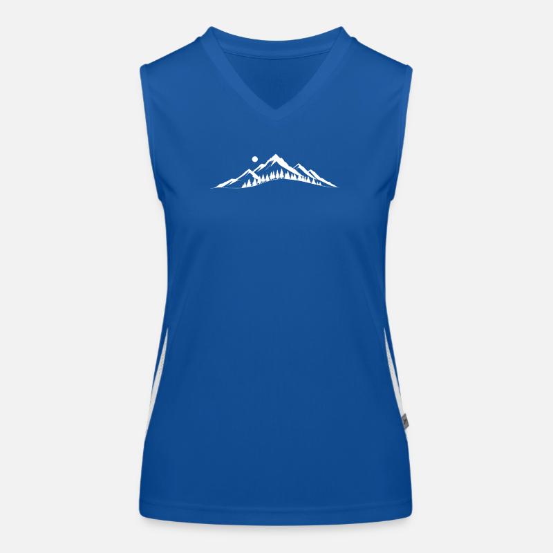 Bergdämmerung Silhouette Funktionelles Kontrast-Tank Top für Frauen