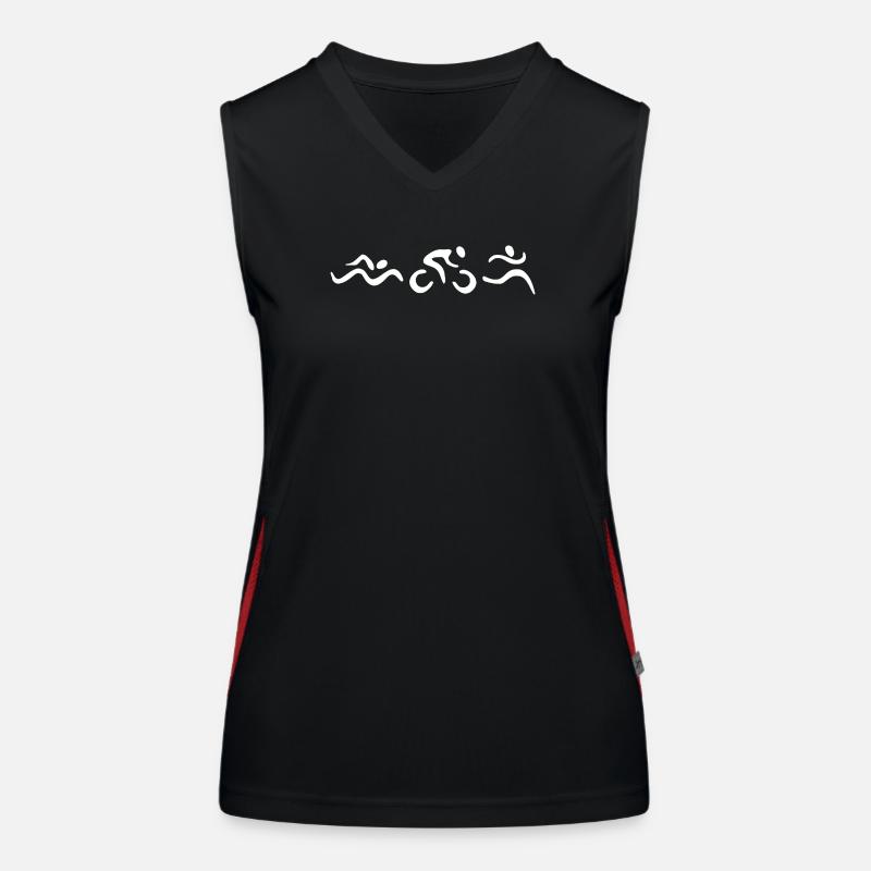 triathlon - Women's Functional Contrast Tank Top - black/red