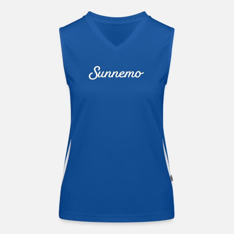 Sunnemo blanc Débardeur respirant contrasté Femme