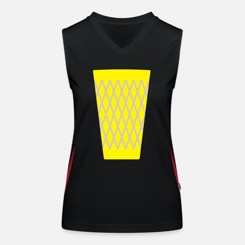Apfelwein Glas _Geripptes Funktionelles Kontrast-Tank Top für Frauen