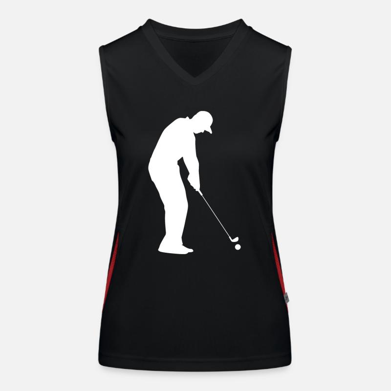 Golf Golfer Golfer Terrain de golf Débardeur respirant contrasté Femme