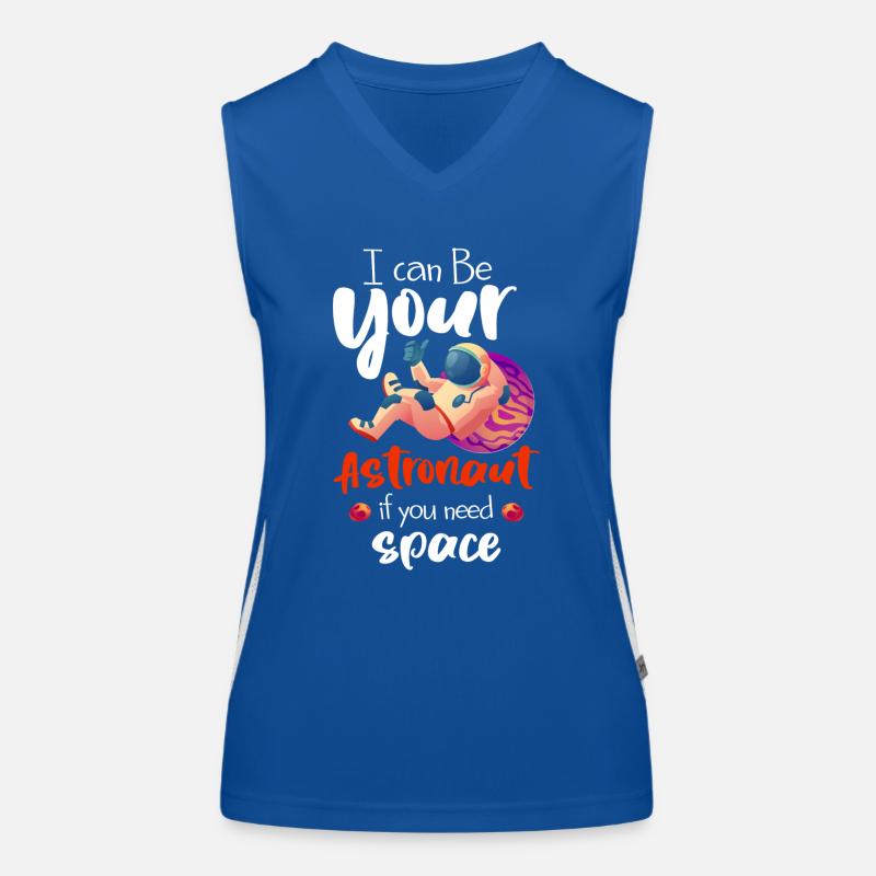 Space Logo Star Spaceman Women's Functional Contrast Tank Top
