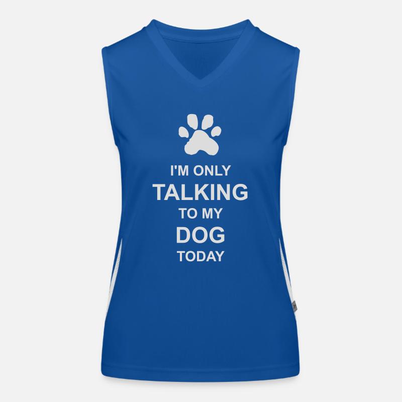 only talking to dog Funktionelles Kontrast-Tank Top für Frauen