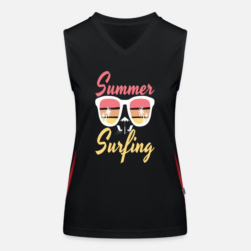 Summer Surfing Women's Functional Contrast Tank Top