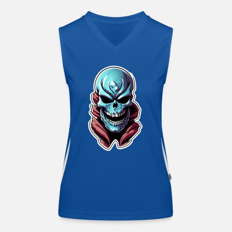 crane d'extra-terrestre - monstre bleu Débardeur respirant contrasté Femme