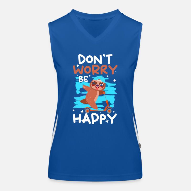 Faultier Abhängen Gemütlich Funktionelles Kontrast-Tank Top für Frauen